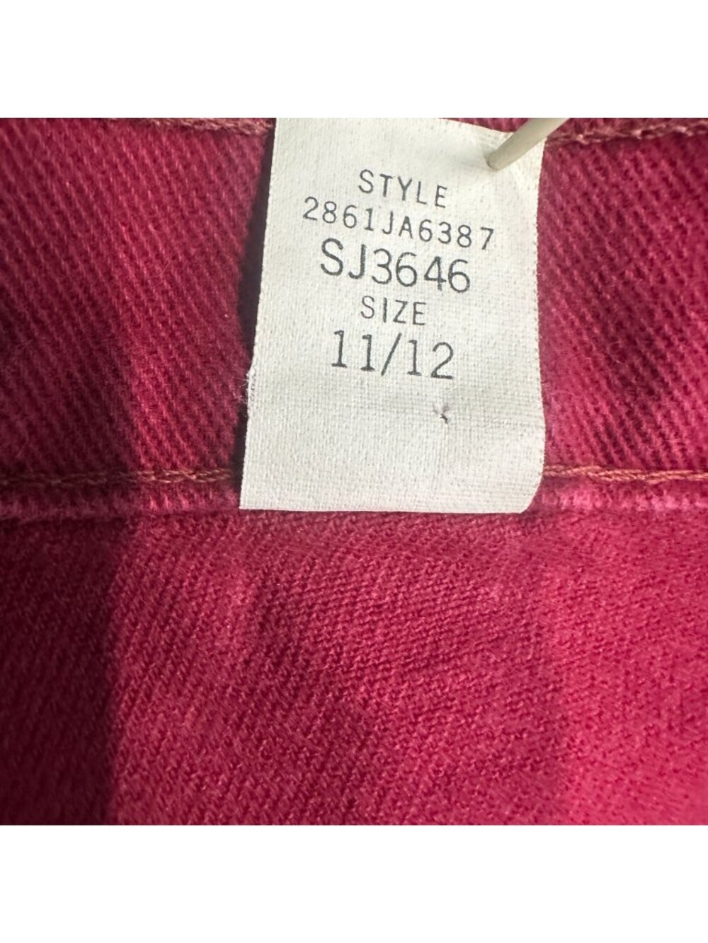 Vtg Sasson Fuchsia Burgundy Jeans 11/12 High Waist 80s Dopamine Maxamalist - Picture 12 of 16